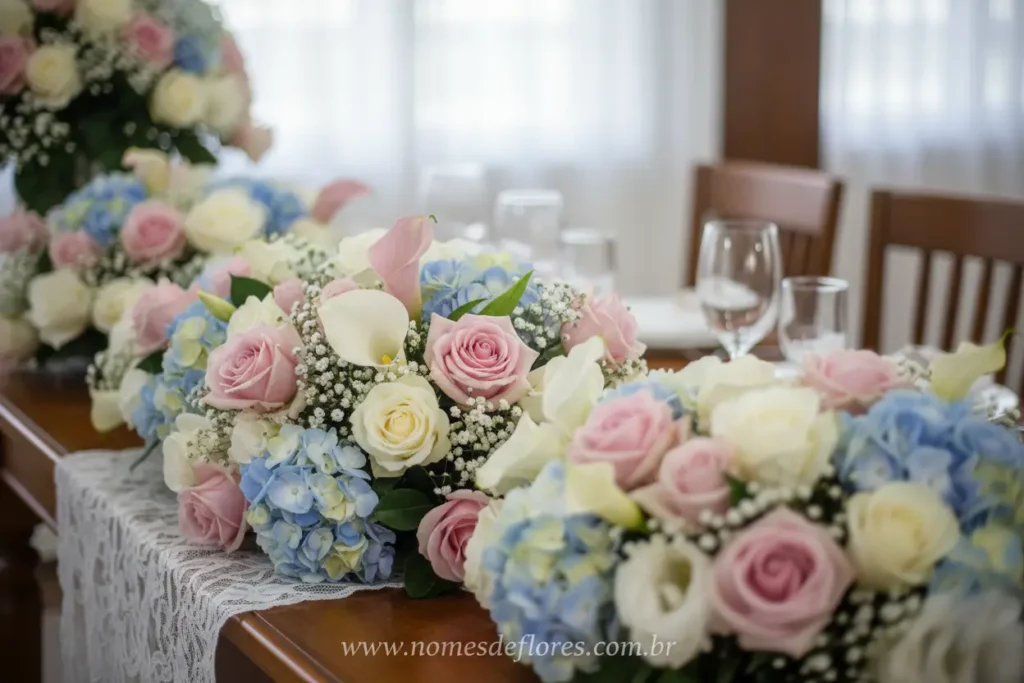 Flores populares casamento: rosas, lírios, peônias