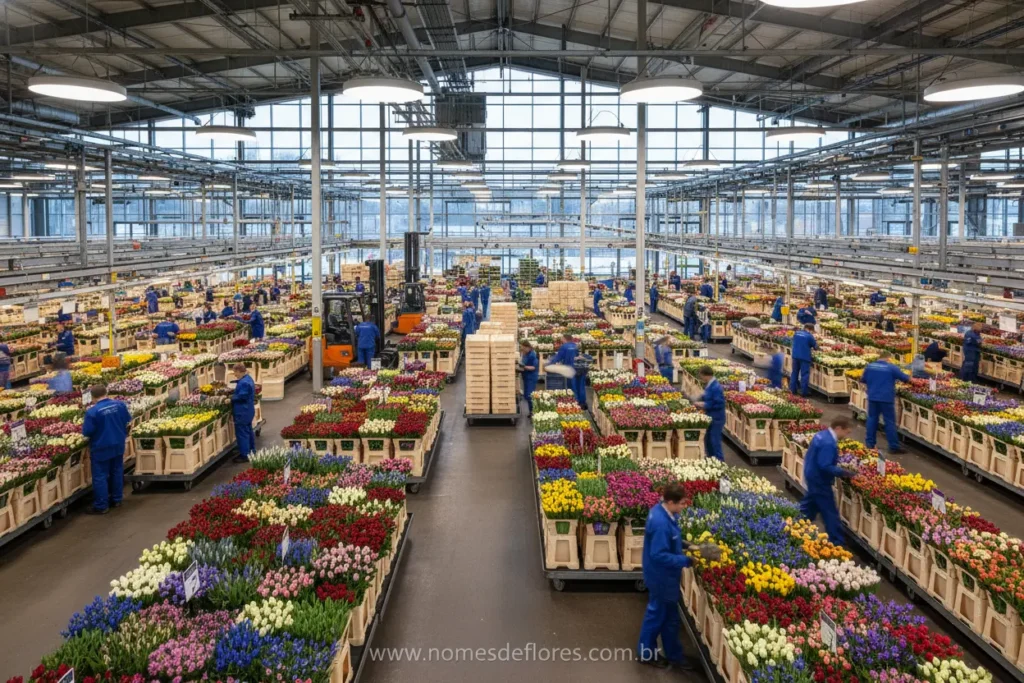 Leilão de flores de Aalsmeer e o mercado floral global