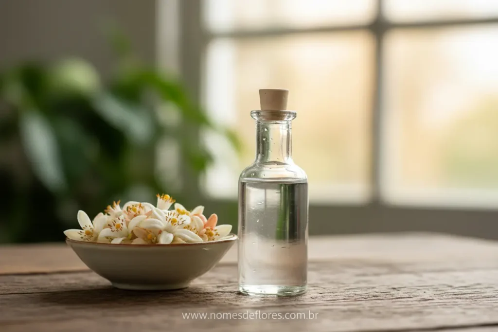 Água de flor de laranjeira em cozinha tradicional