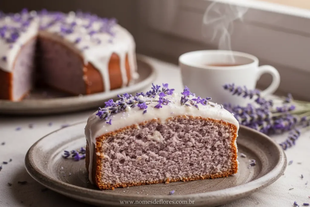 Bolo de lavanda: sobremesa deliciosa e aromática.