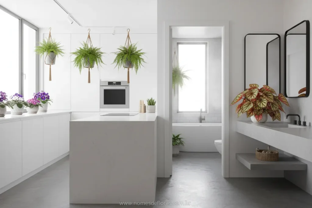 Plantas resistentes à umidade para cozinhas e banheiros