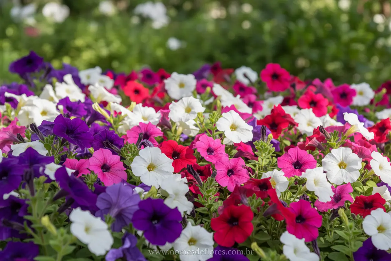 Petúnia (Petunia hybrida) – Guia Completo de Cuidados e Beleza