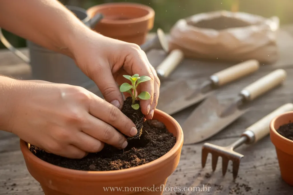 Guia passo a passo para plantar mudas de Petúnia
