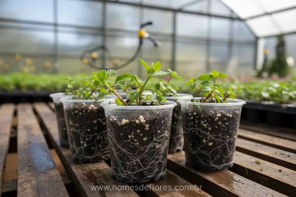 Propagação da Verbena Híbrida através de estacas.