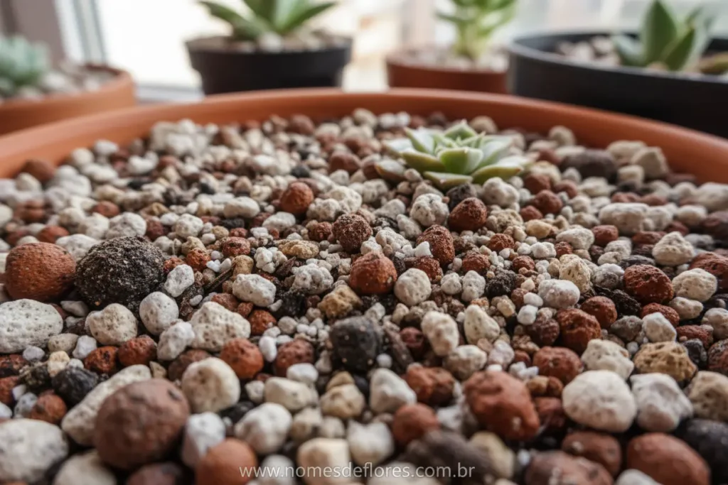 Textura detalhada de solo ideal para suculentas.